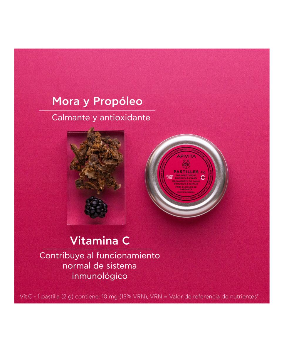 Imagen 3 de Pastillas Con Mora Y Propóleo 45 G Apivita