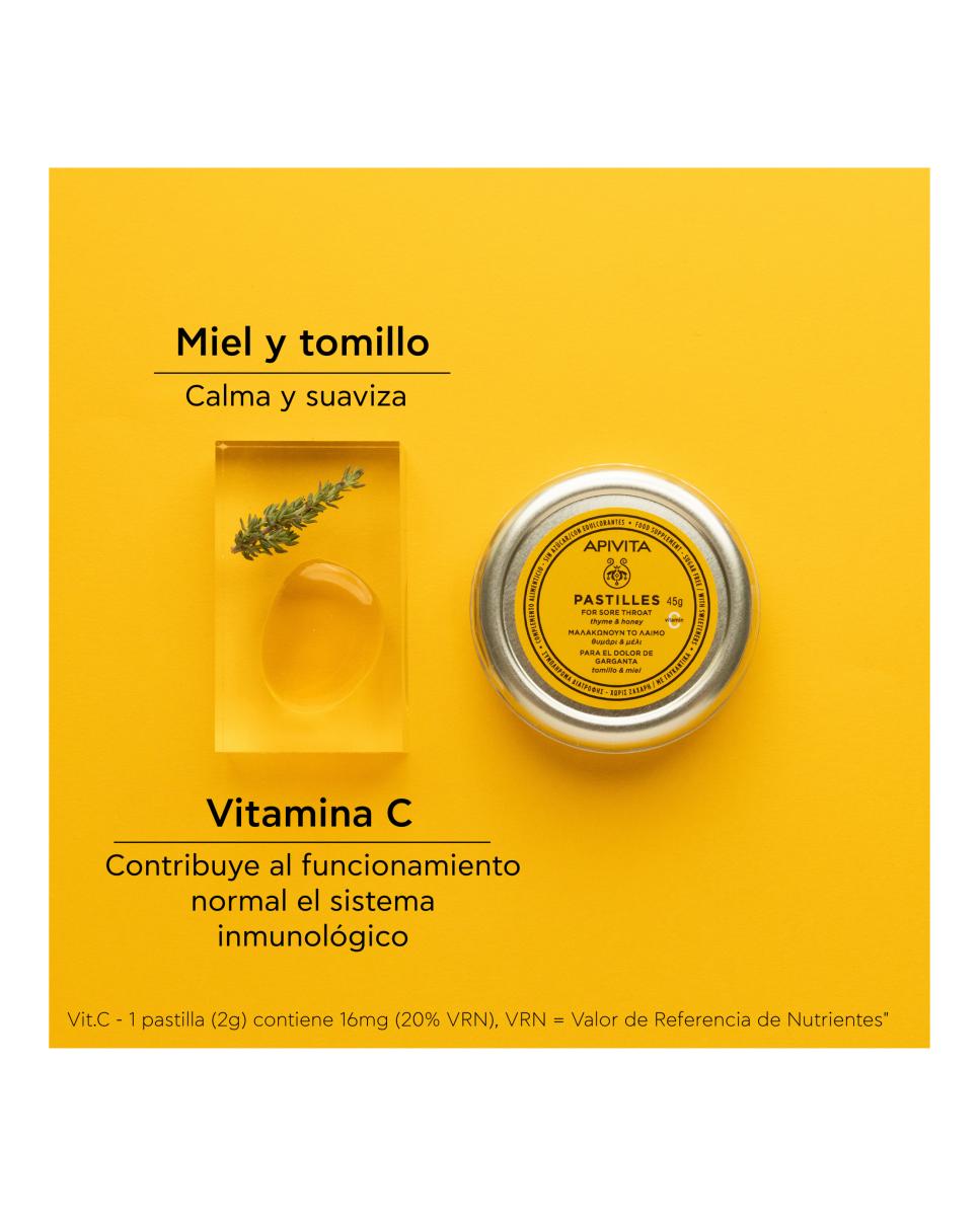 Imagen 3 de Pastillas Con Miel Y Tomillo 45 G Apivita
