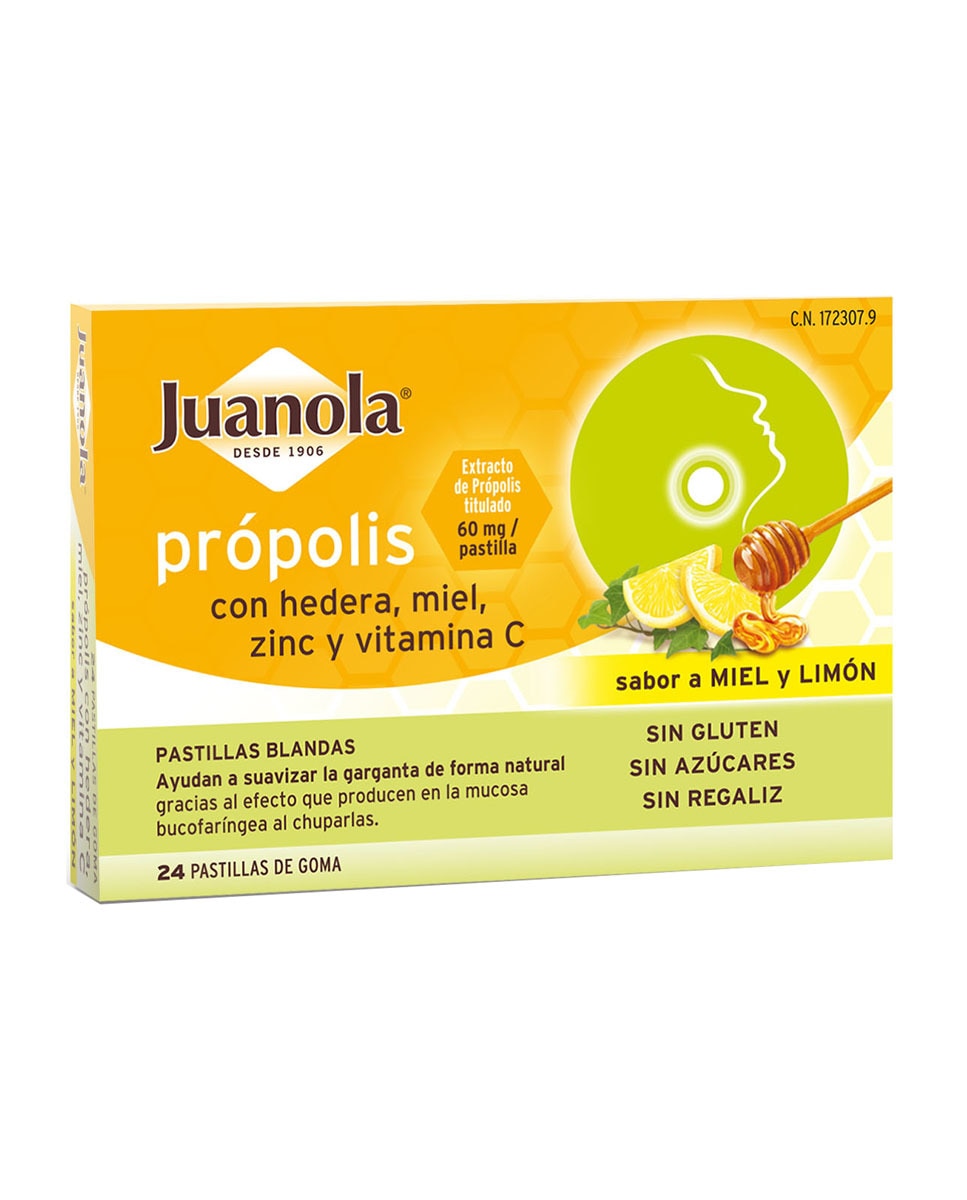 Juanola - Pastillas Blandas Própolis Miel Y Limón Juanola.