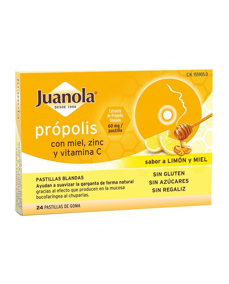 Juanola - Propolis con Miel-Zinc + Vitamina 'C' sabor Limón Miel Juanola.