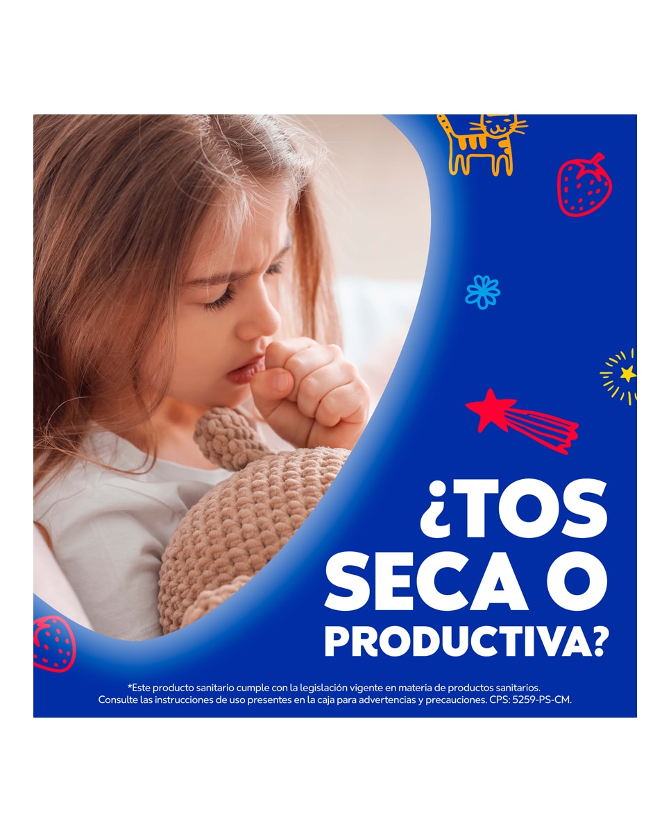 Formula Natura Tos Niños: Jarabe Alivio 2 en 1 Tos Seca y Productiva 140 ml Sabor Miel y Fresa - 140 ml 10