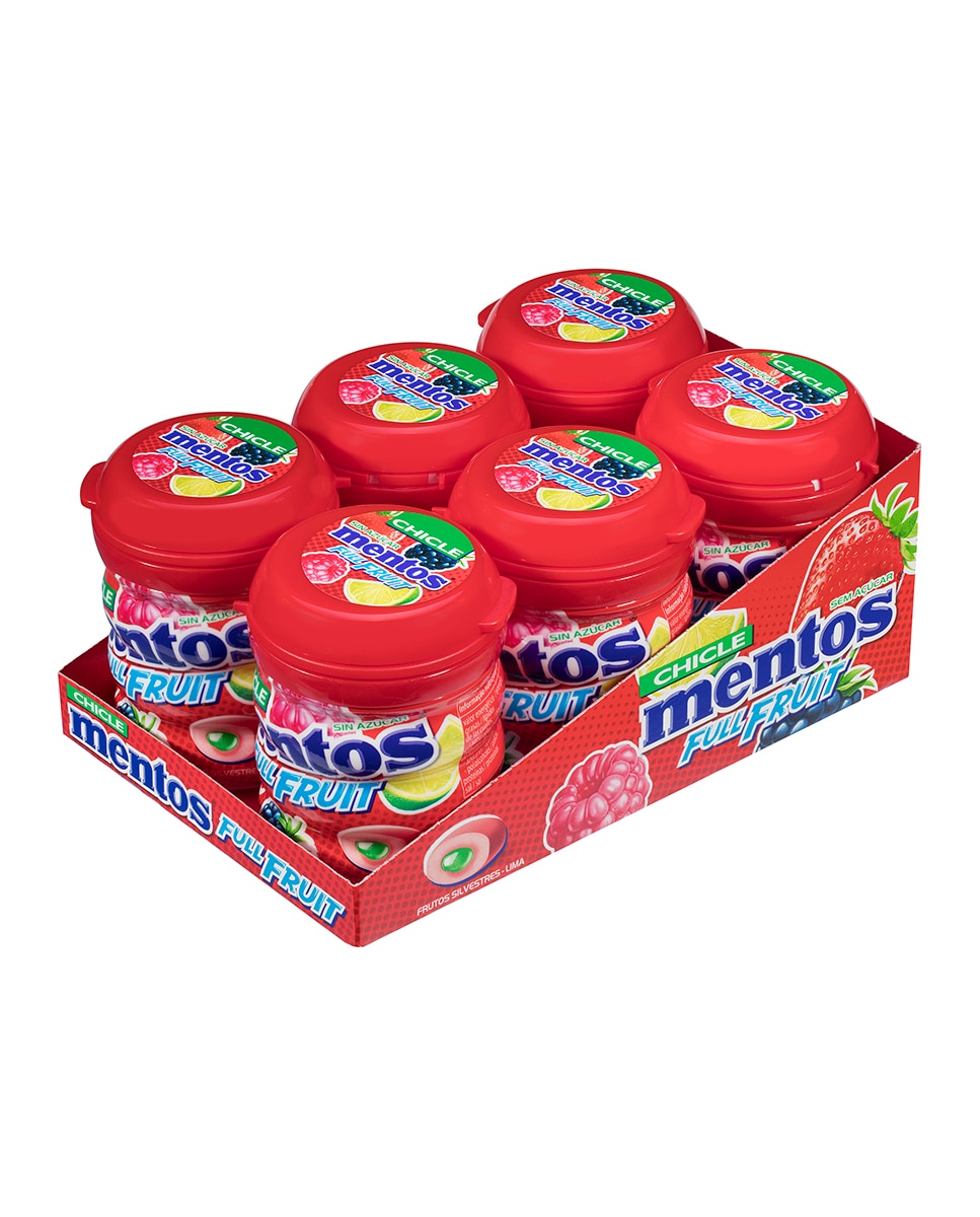 Mentos Chicle Bote Full Fruit 3