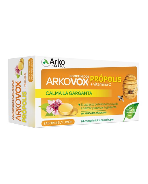 Imagen 0 de 24 comprimidos Própolis Miel-Limón Arkovox