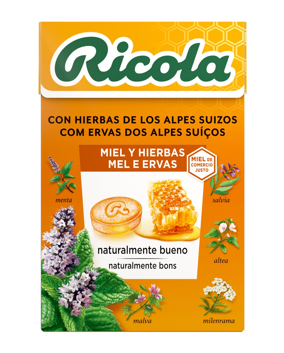 Ricola - Caramelos Miel y Hierbas 50 g Ricola.