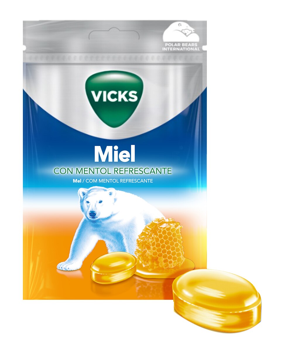 Imagen 0 de Caramelos Miel y Mentol 72 g Vicks