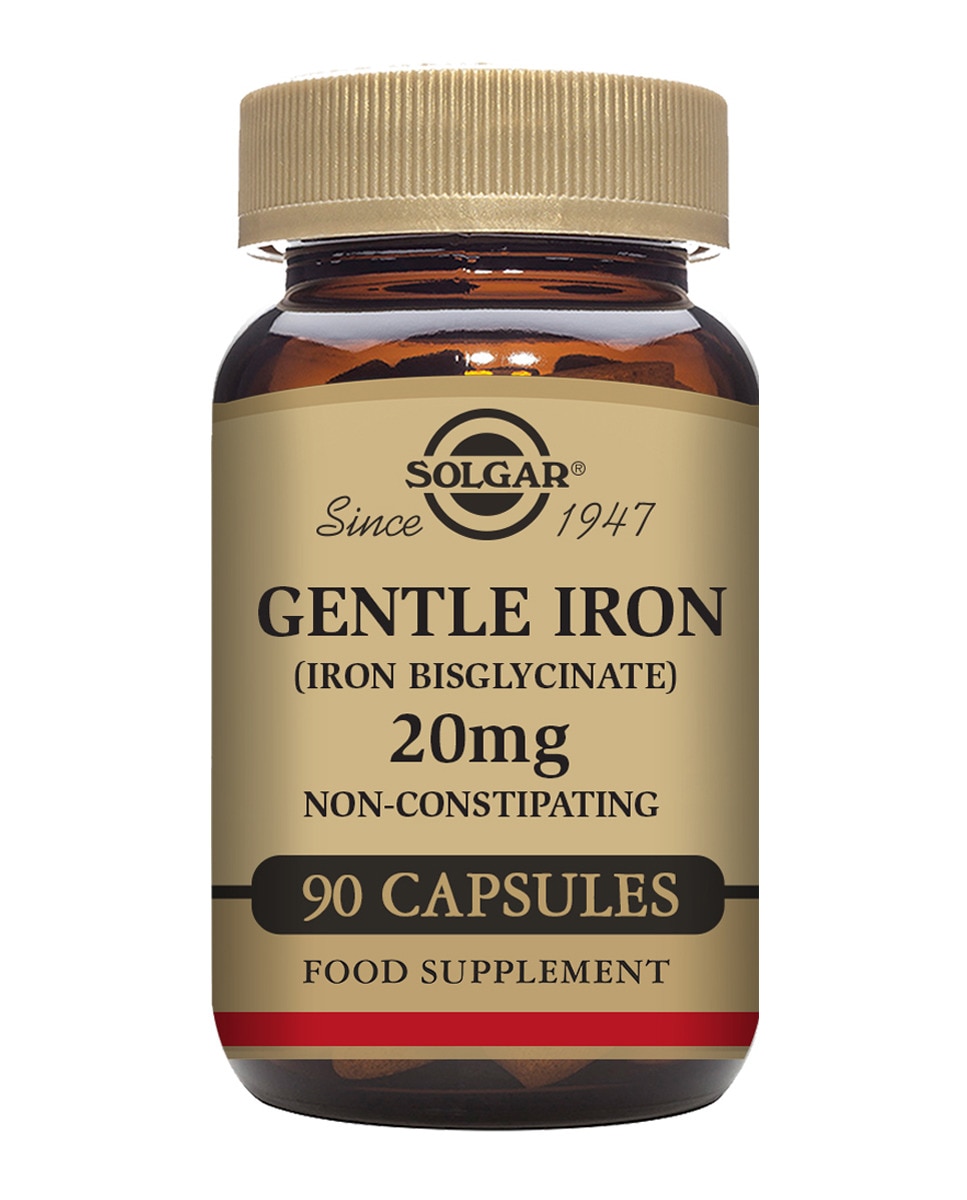 90 cápsulas vegetales Hierro Gentle Solgar 1