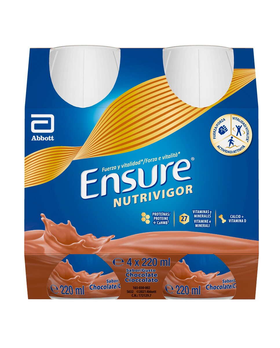 Complemento Nutricional Chocolate 4 unid. x 220 ml Ensure Nutrivigor 1