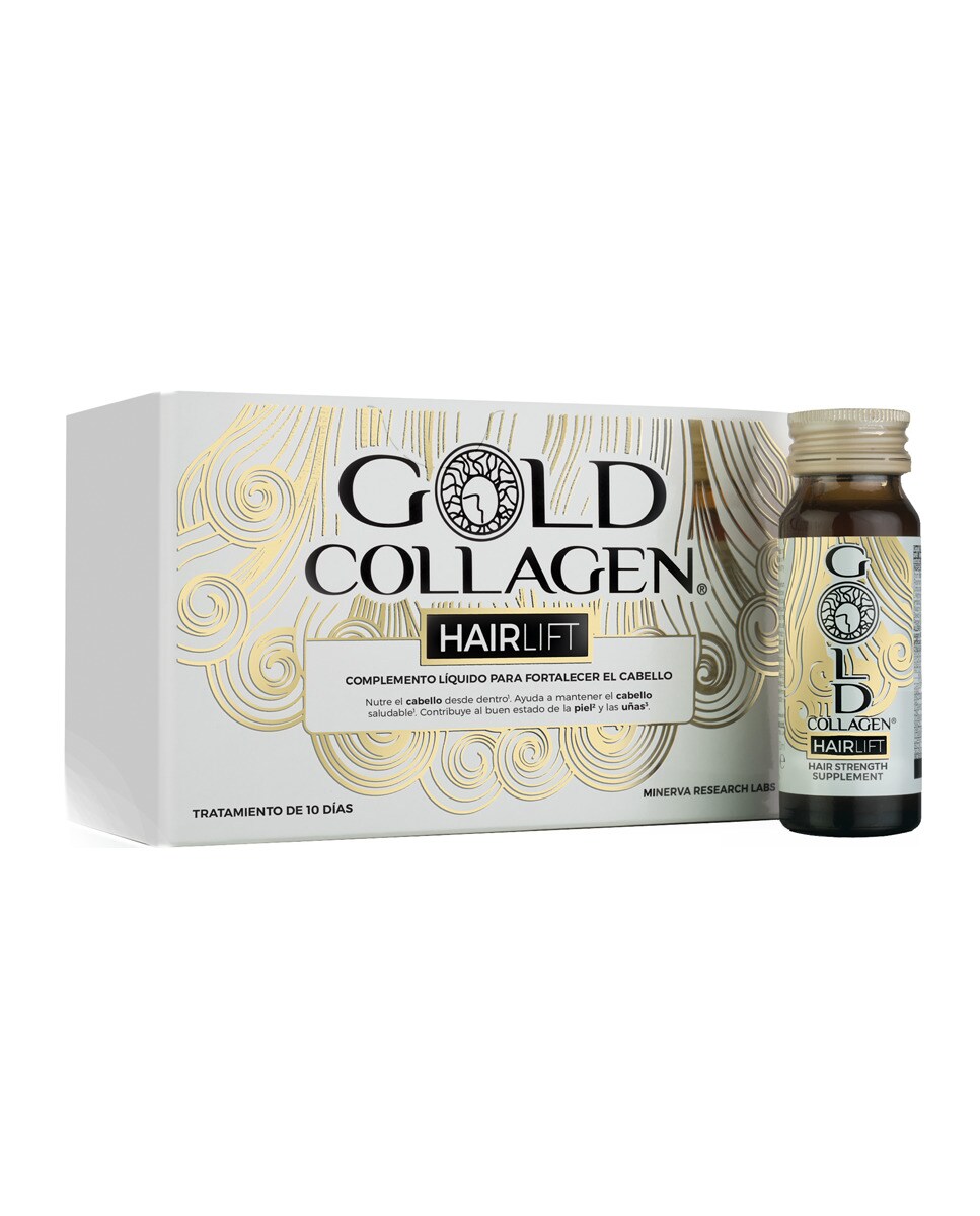 10 Frascos Hairlift Gold Collagen - 30 ml 2