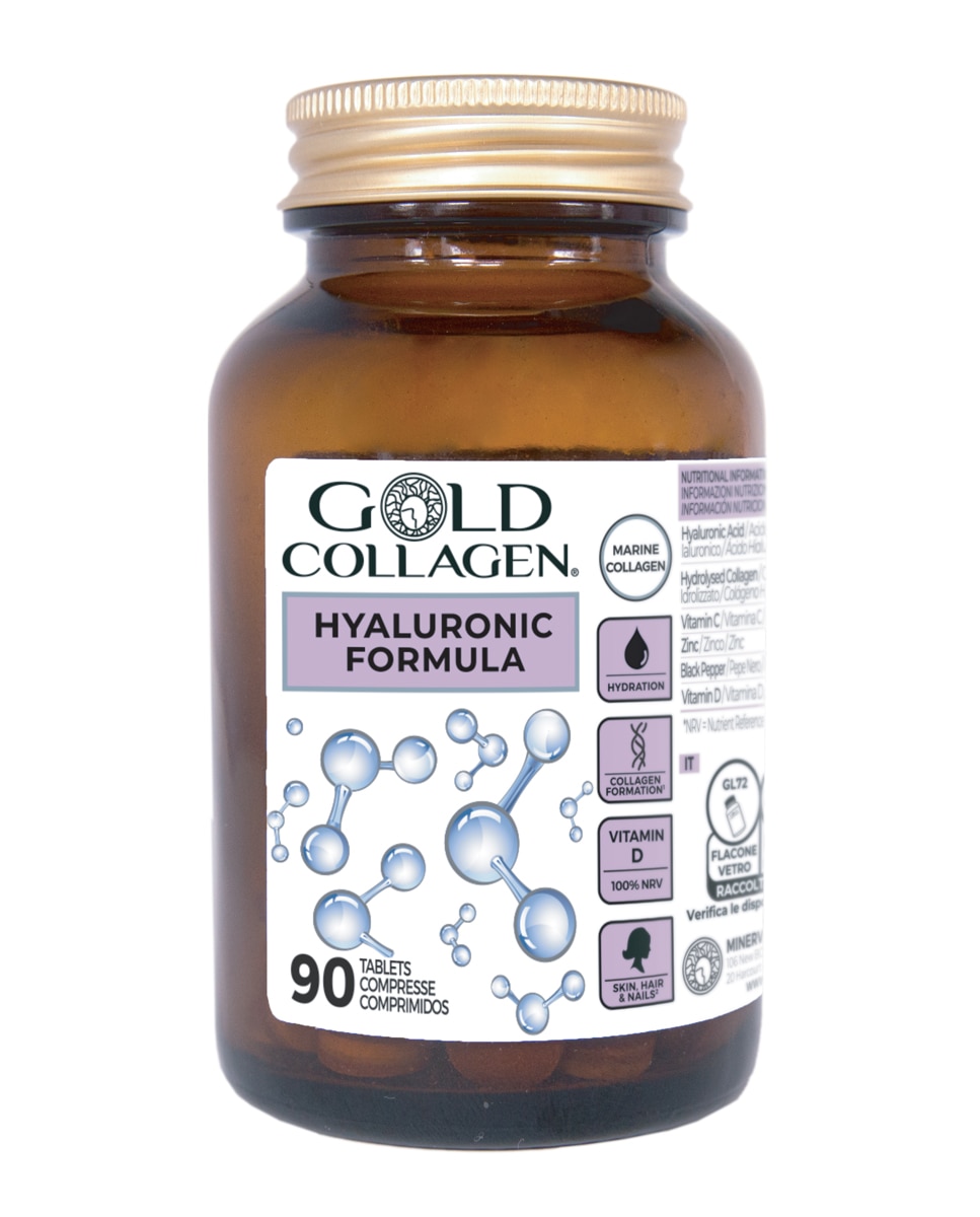 Gold Collagen - 90 Comprimidos Hyaluronic Formula Gold Collagen.