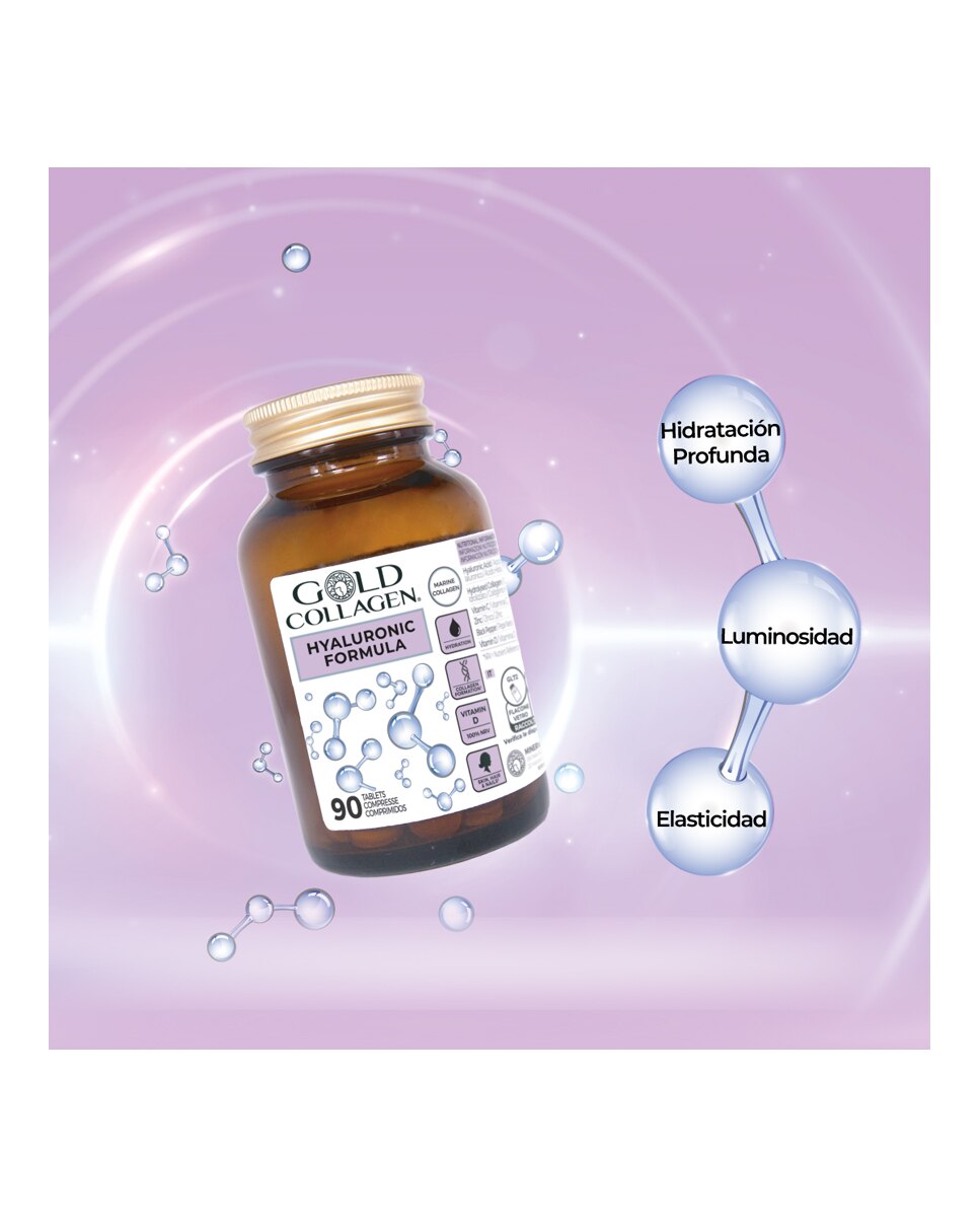 90 Comprimidos Hyaluronic Formula Gold Collagen 2