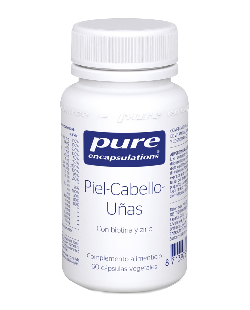 Pure Encapsulations - 60 Cápsulas Piel, Cabello y Uñas Pure Encapsulations.