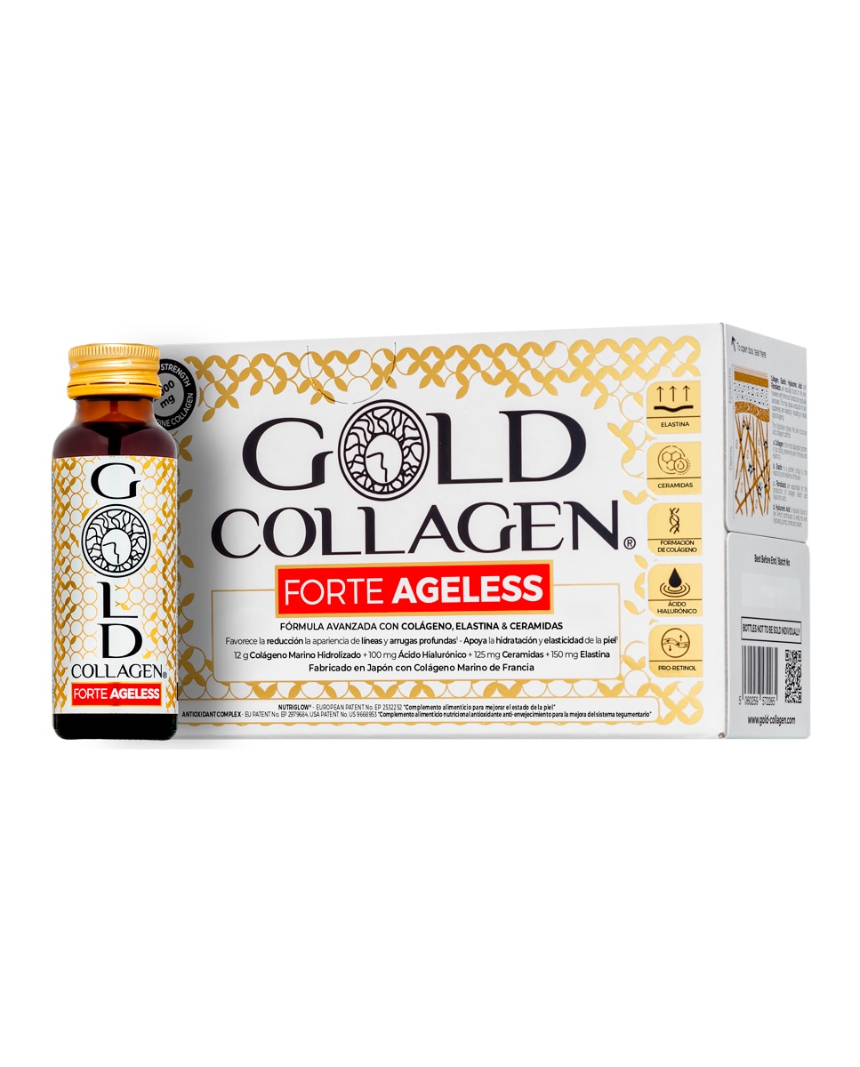 Gold Collagen - 10 Botellas Forte Ageless Gold Collagen.