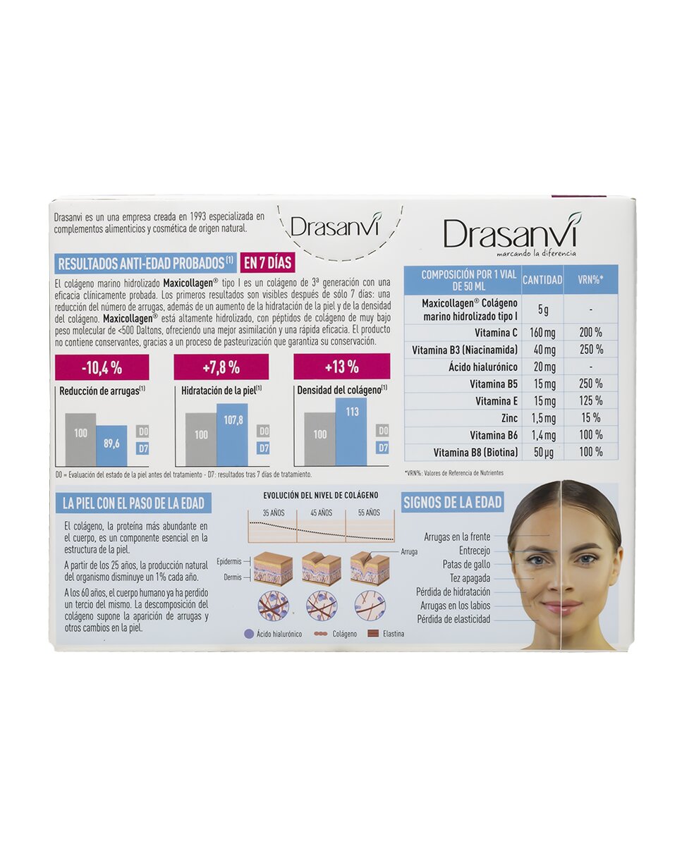 Imagen 2 de Complemento Alimenticio Colmar Belleza 8 viales X 50 ml Drasanvi