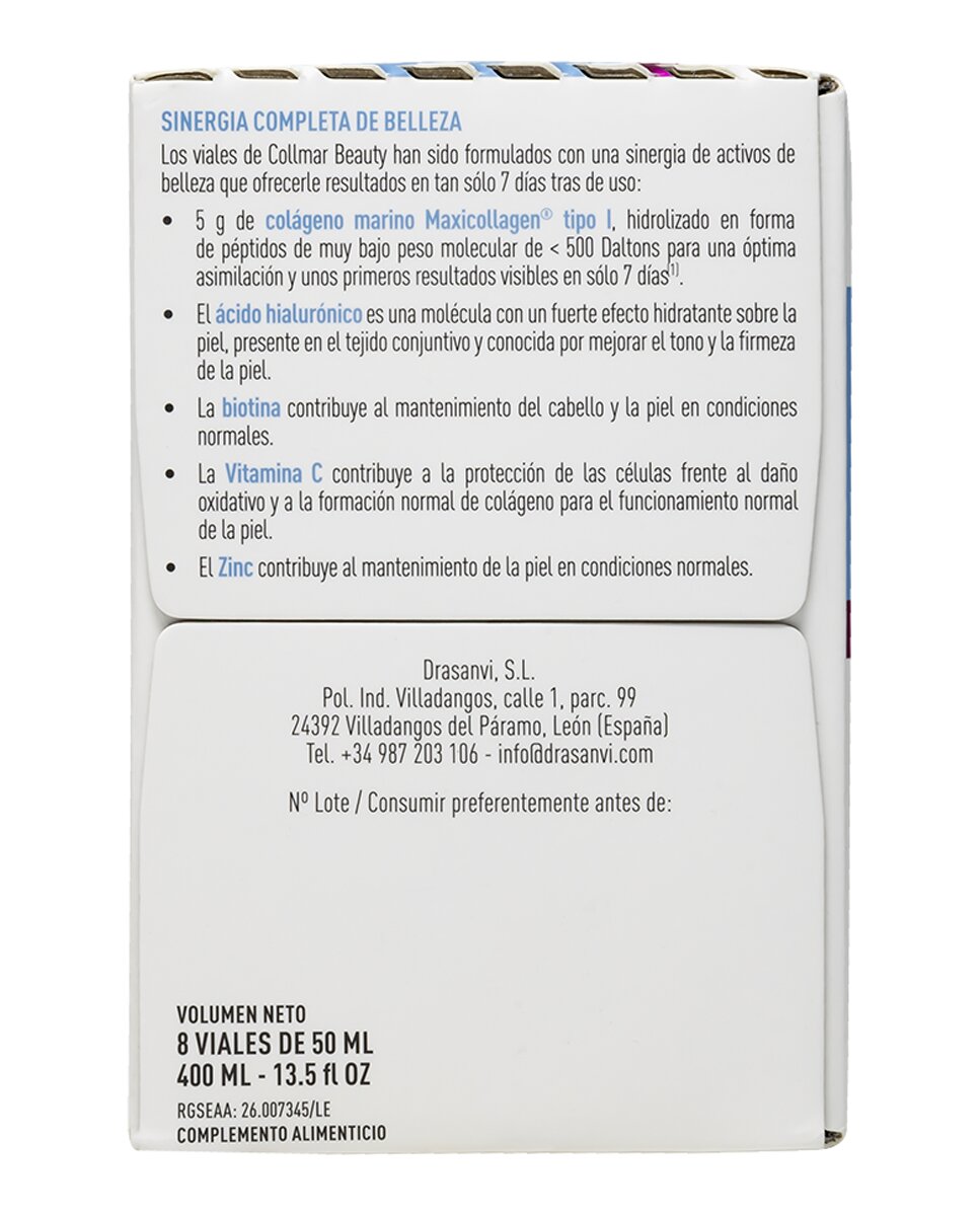 Imagen 4 de Complemento Alimenticio Colmar Belleza 8 viales X 50 ml Drasanvi
