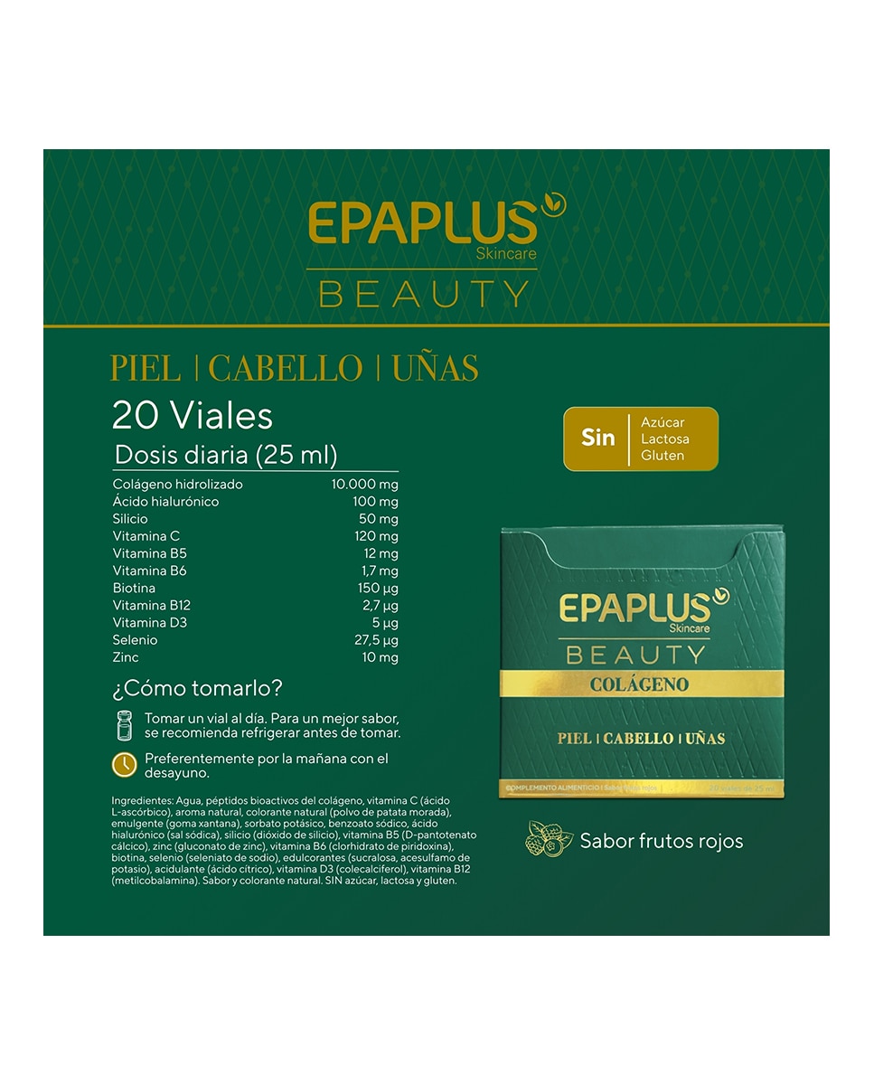 20 viales Colágeno Beauty Skincare Epaplus - 500 ml 5