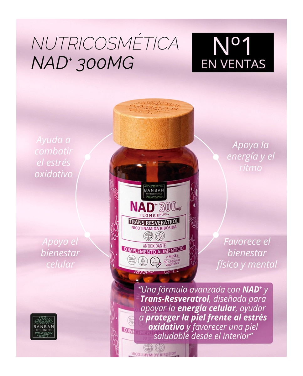 Imagen 3 de 60 Capsulas Nad+ Trans-Resveratrol Banban