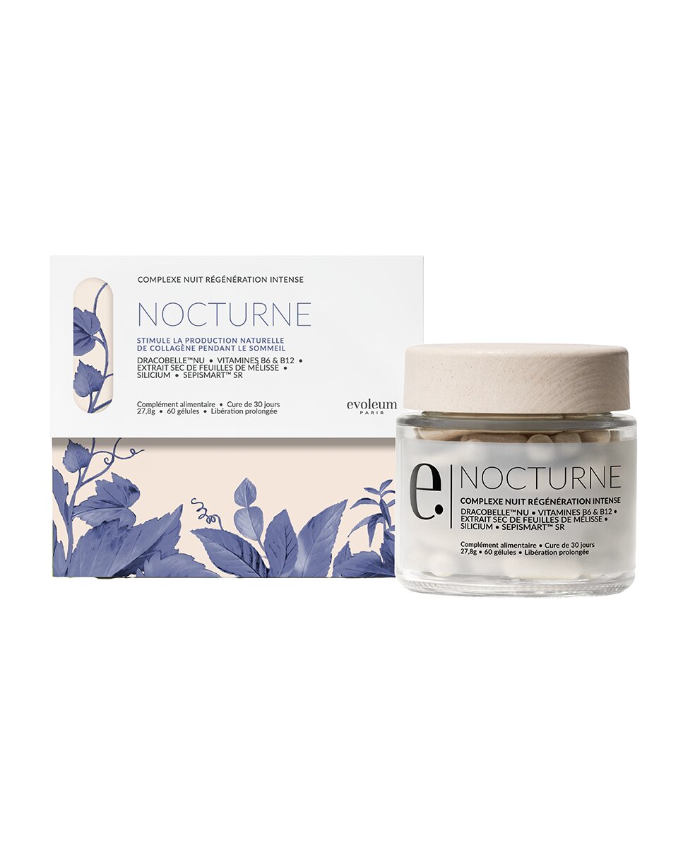 Imagen 0 de Nutricosmético Regeneración Cutánea y Sueño Reparador Nocturne 60 Cápsulas Evoleum