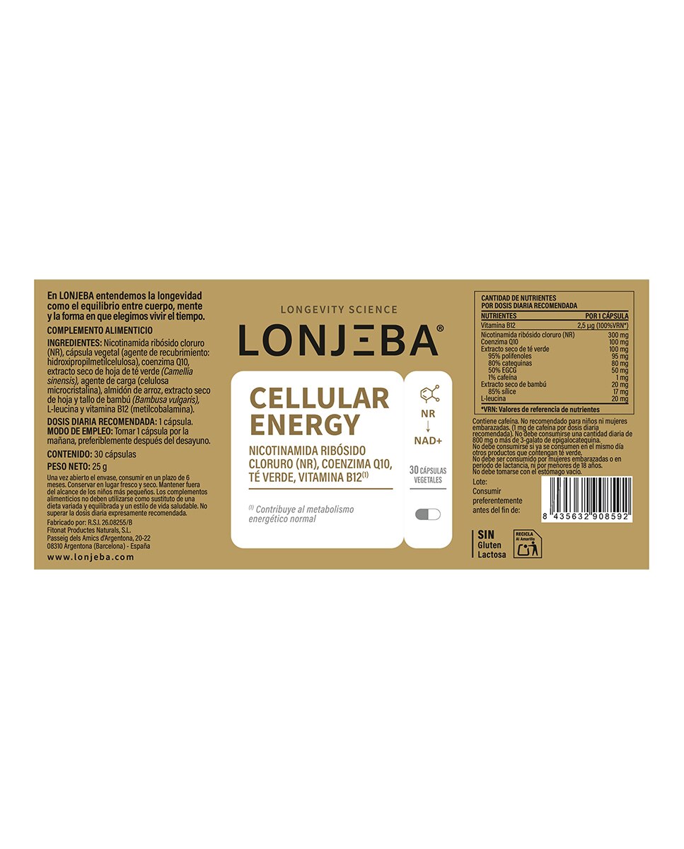 Imagen 3 de Complemento alimenticio Bote Cel.Energy 25 G. Lonjeba - DORADO DORADO