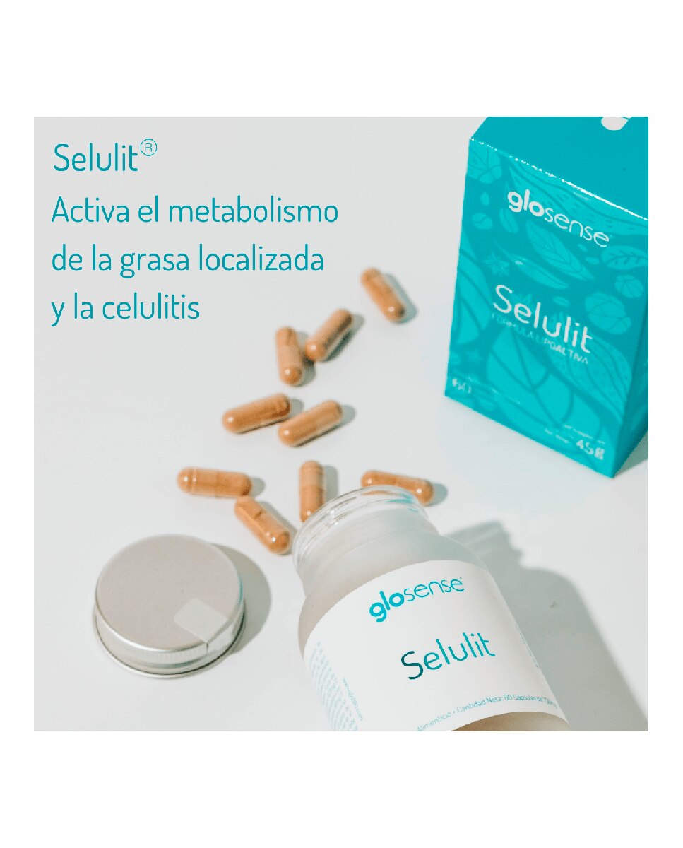 60 Cápsulas Liporeductor Anticelulítico Selulit Glo 4