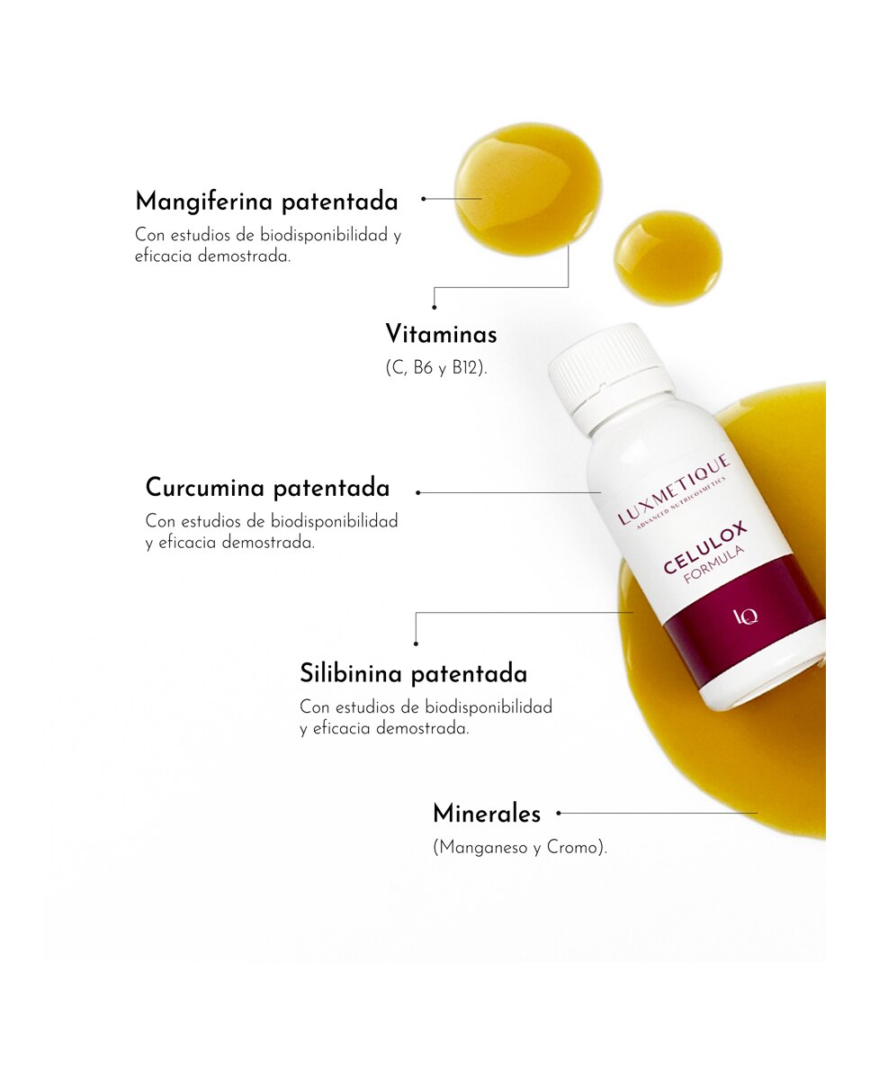 15 Viales bebibles Fórmula Celulox Luxmetique 3
