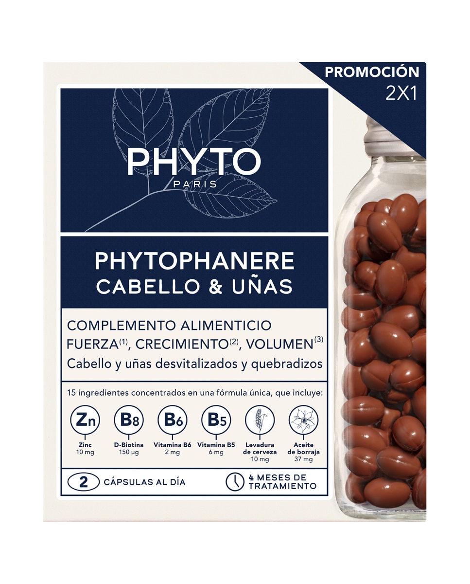 Phyto - Dúo complemento alimenticio cabello y uñas Phytophanère Phyto.
