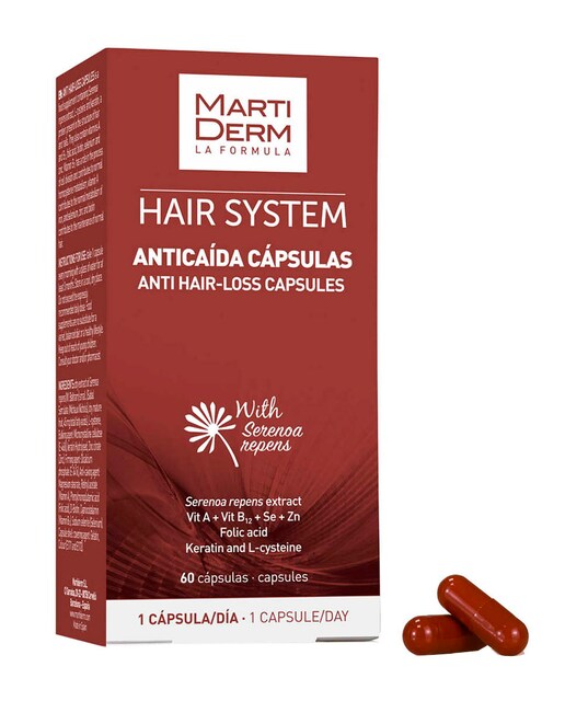 60 Cápsulas Anticaída Hair System MartiDerm