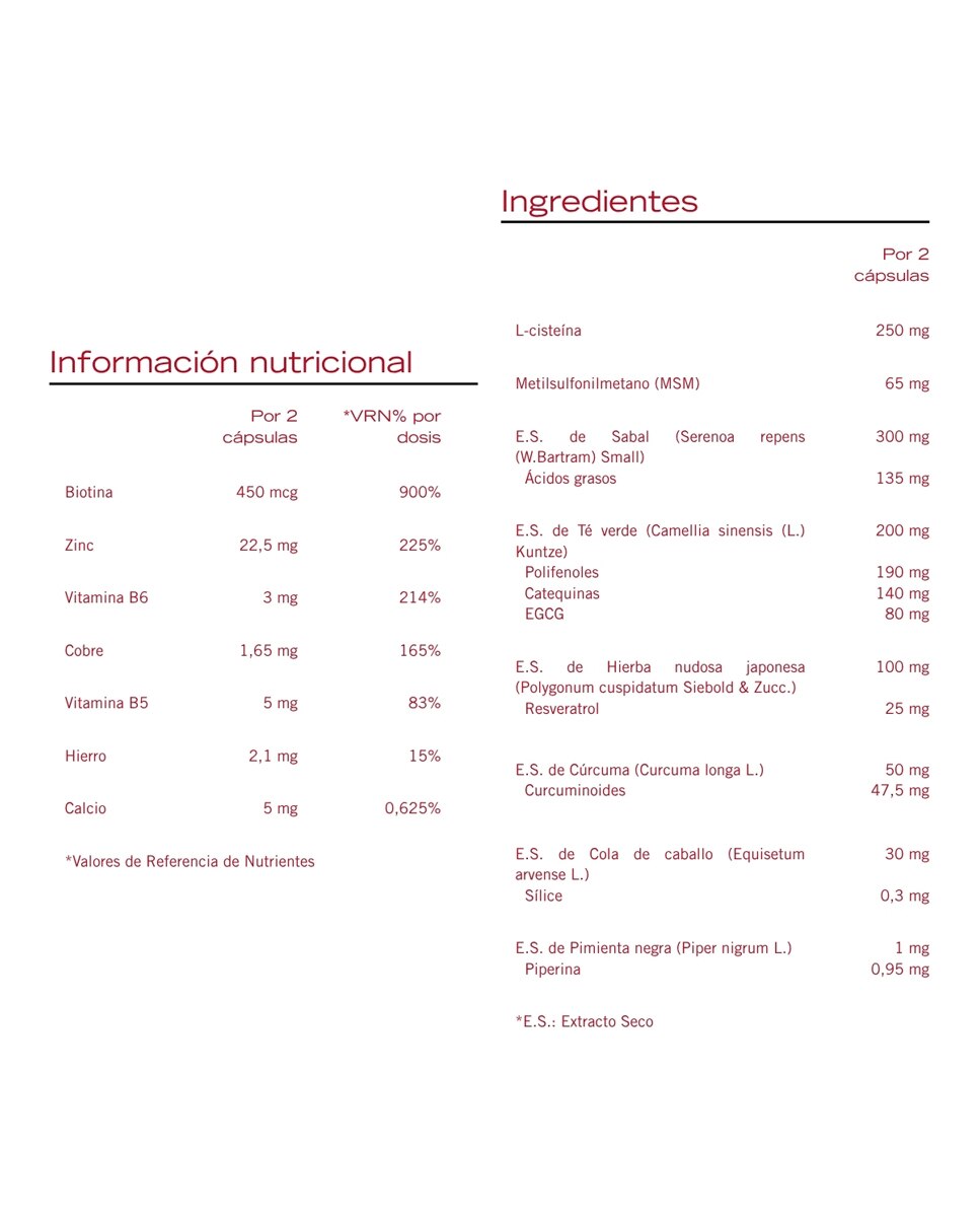 Cápsulas Hair Nutrition Supplement Redenhair 5