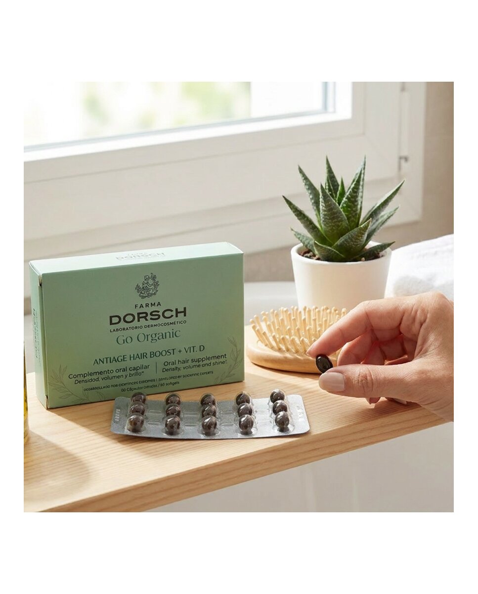 Complemento alimenticio capilar Go organic Antiage Hair Boost Farma Dorsch 4