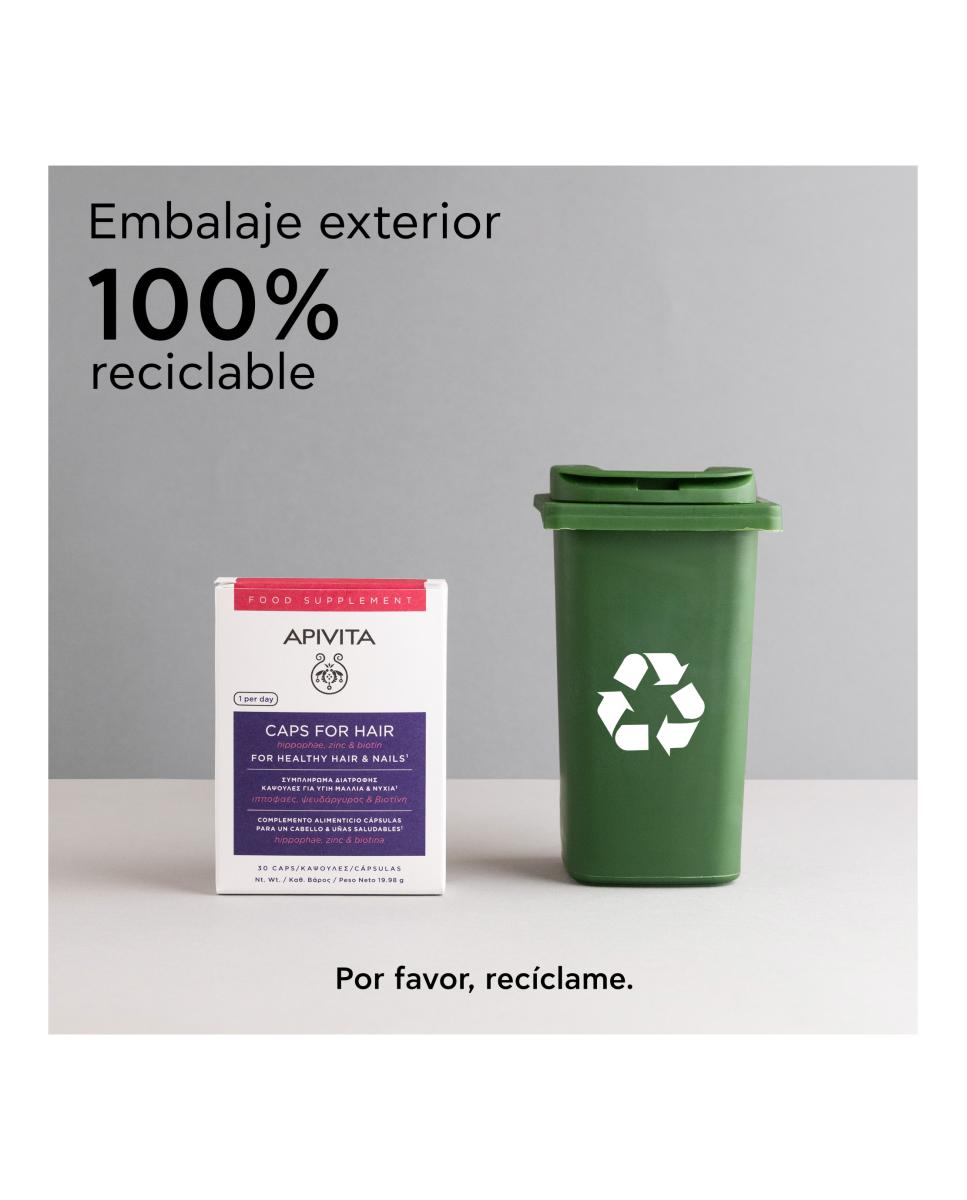 Complemento Alimenticio Cápsulas Para Un Cabello & Uñas Saludables 30 Caps Apivita 6