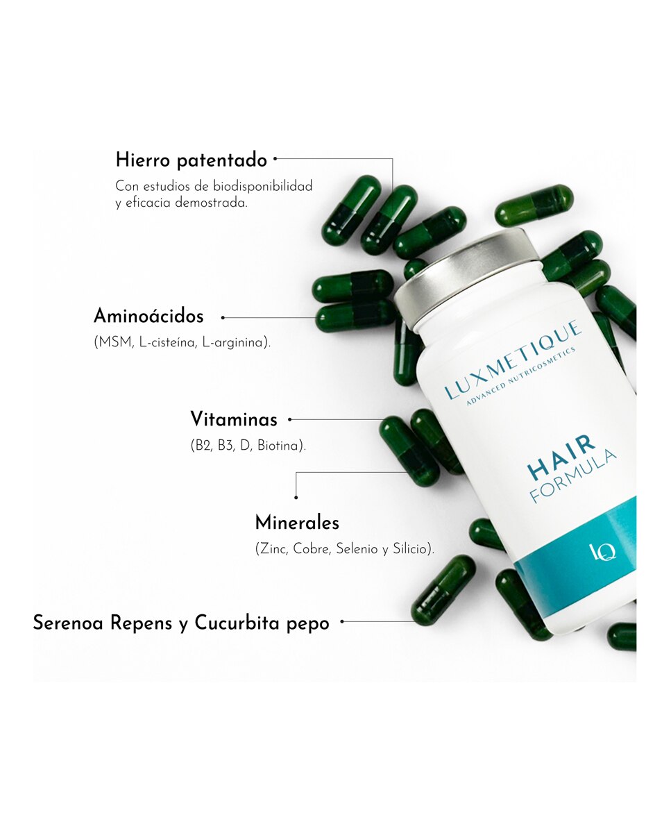60 Cápsulas Fórmula Capilar Luxmetique 3