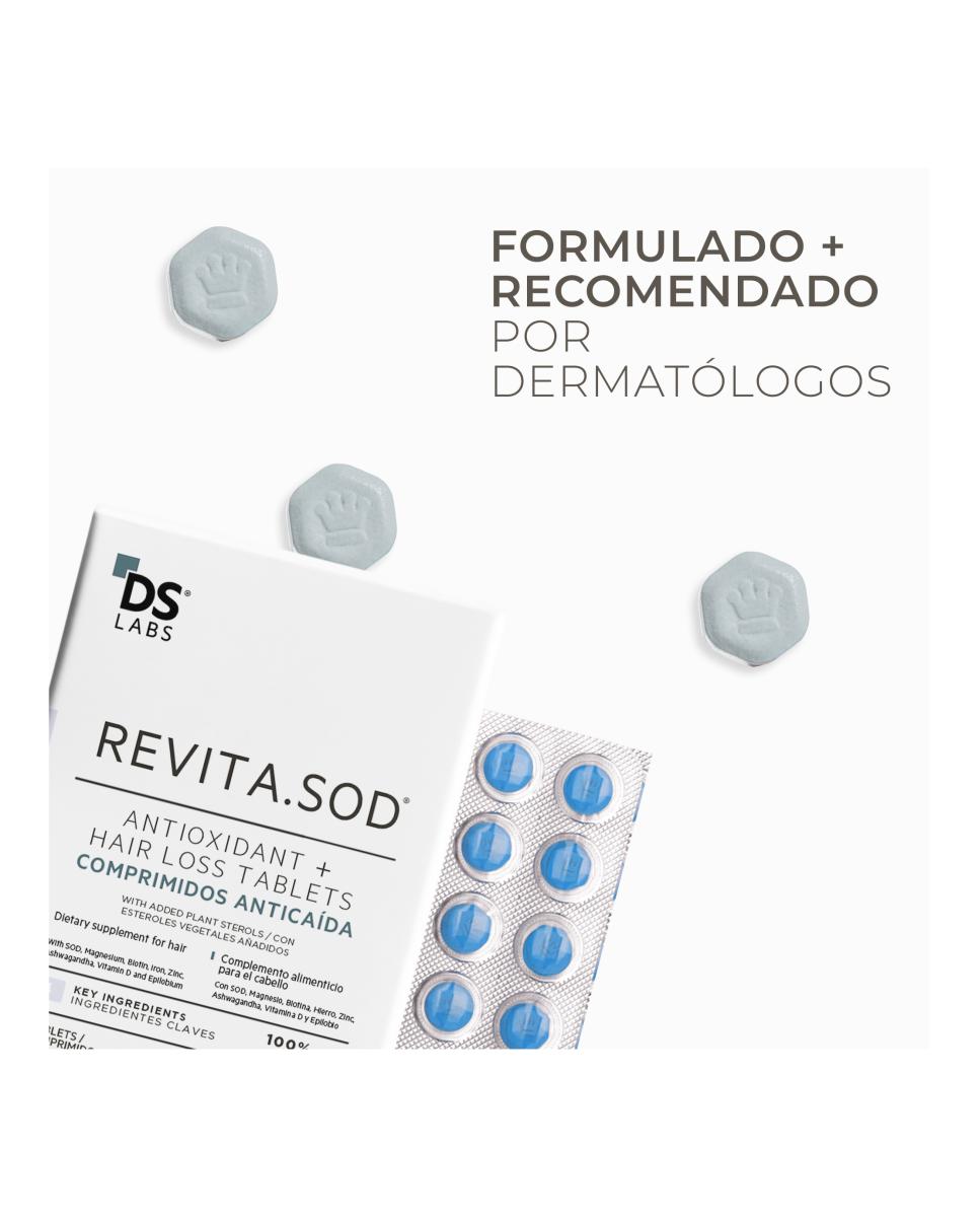 Comprimidos Revita SOD anticaída relacionada con el estrés DS Laboratories - 30 unidades 8