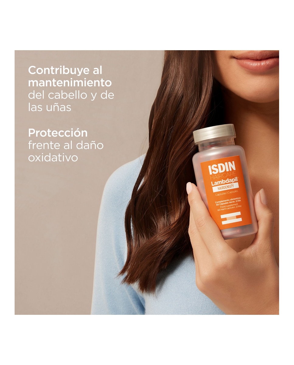 180 Cápsulas Complemento Alimenticio Lambdapil® Hairdensity Isdin 2