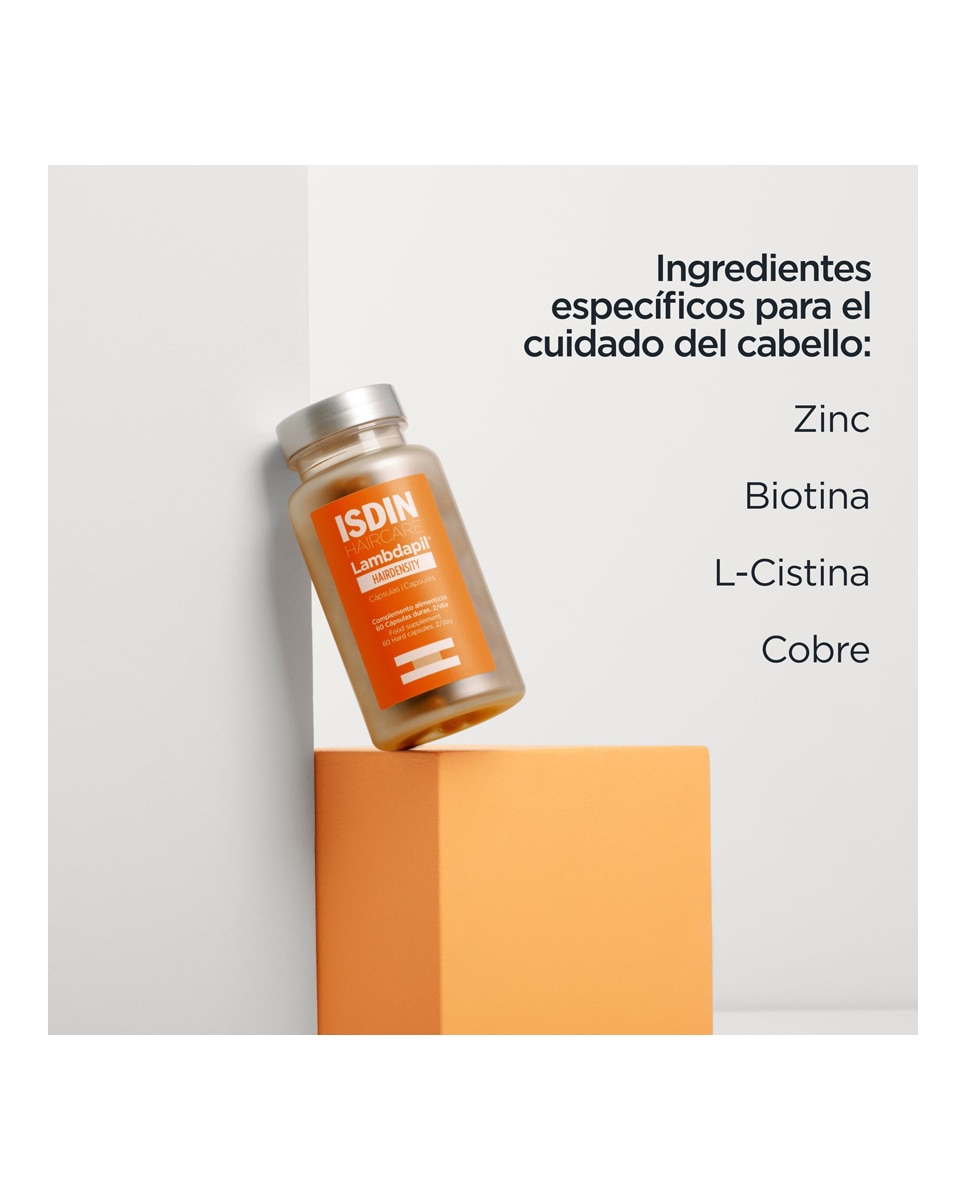 180 Cápsulas Complemento Alimenticio Lambdapil® Hairdensity Isdin 4