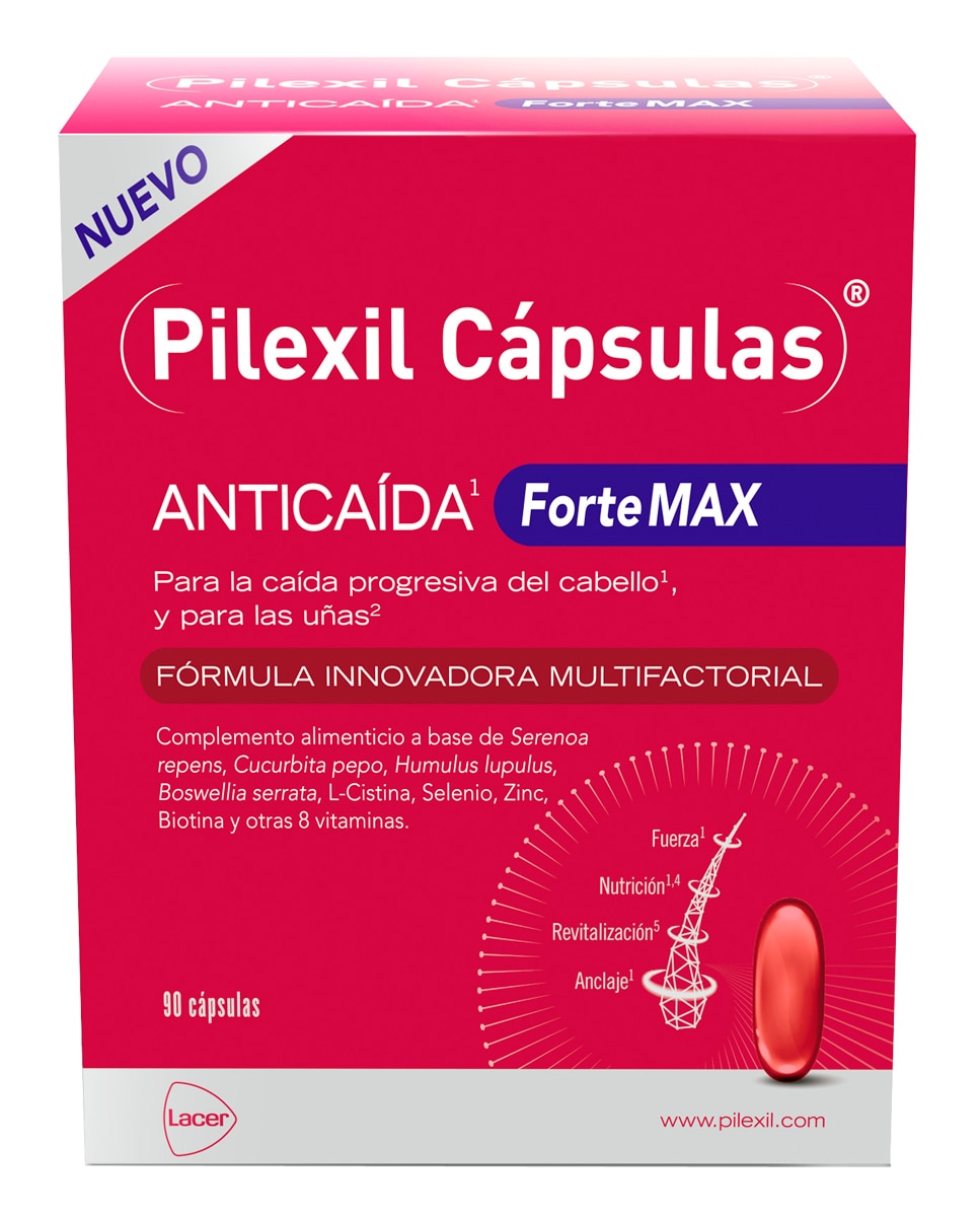 Pilexil - Cápsulas Anticaída ForteMax 90 Pilexil.
