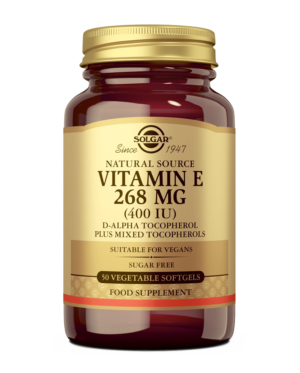 SOLGAR - Complemento Alimenticio Vitamina E 400 UI 50 Sfg vegana Solgar.