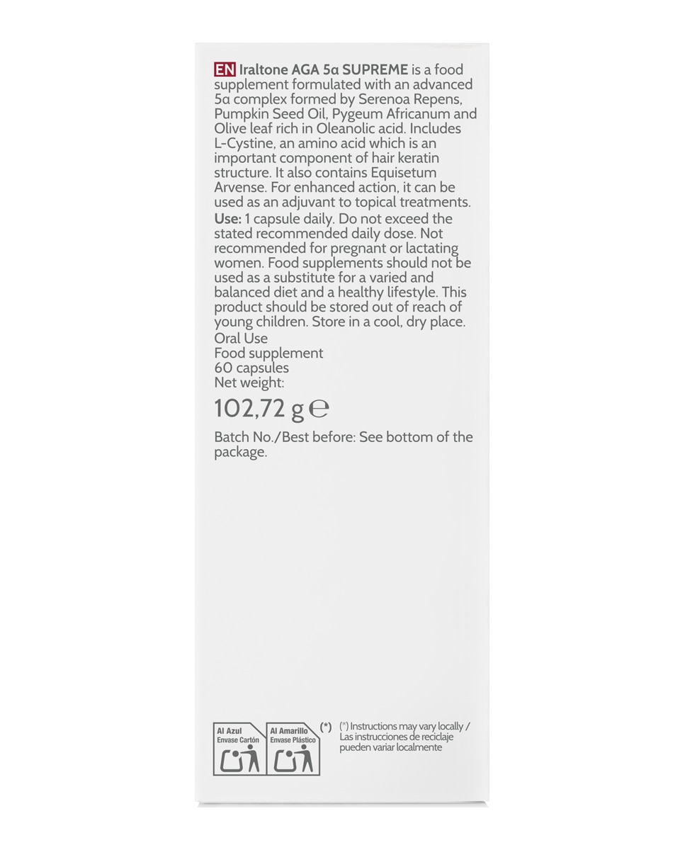 Complemento Alimenticio Aga 5 Alfa Supreme 60 Cáps Iraltone - 60 Cápsulas 4
