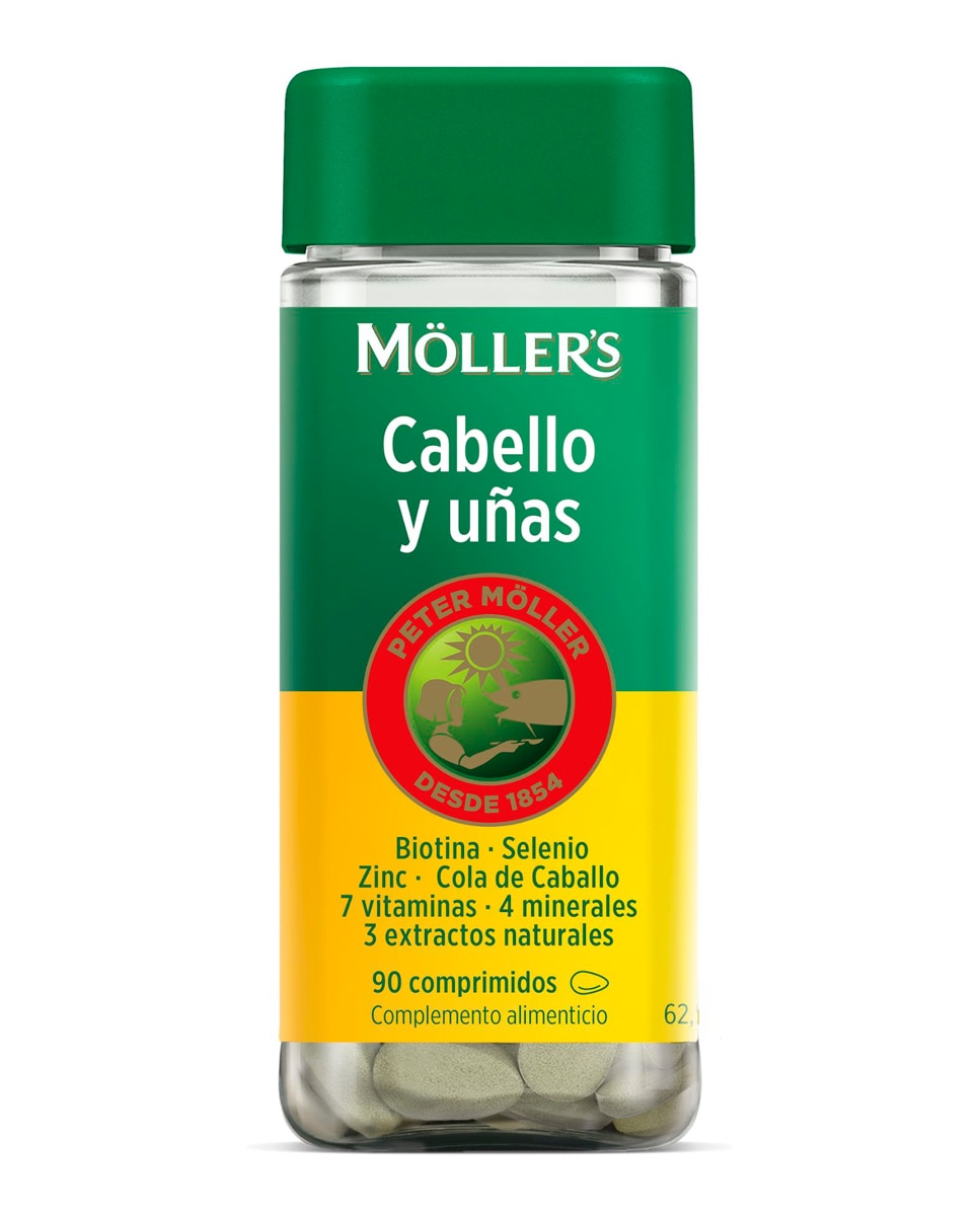 Imagen 1 de 90 Comprimidos Complemento Alimenticio Cabello y Uñas Möller's
