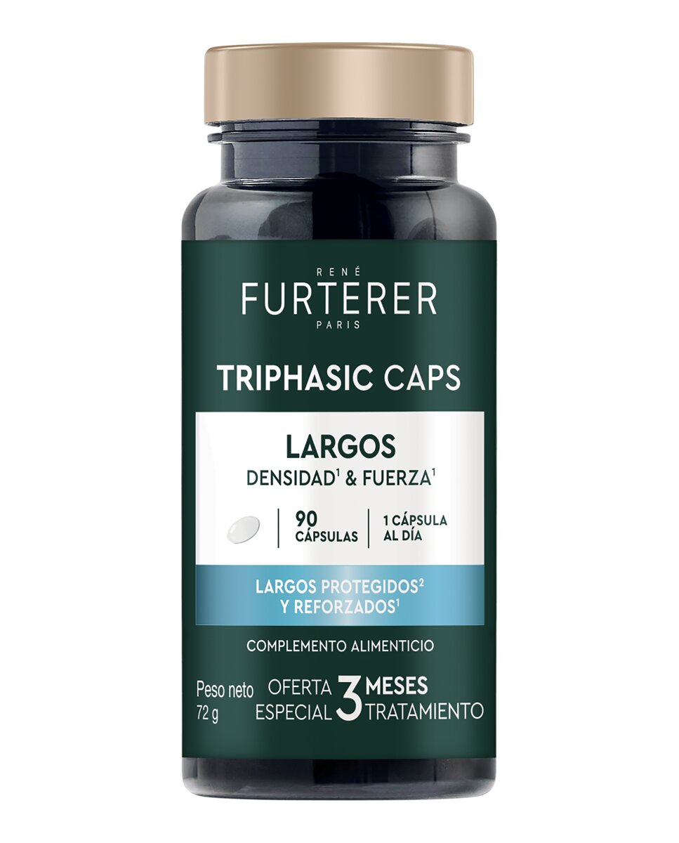 Imagen 0 de 90 Cápsulas Complemento Alimenticio Triphasic Caps Largos René Furterer