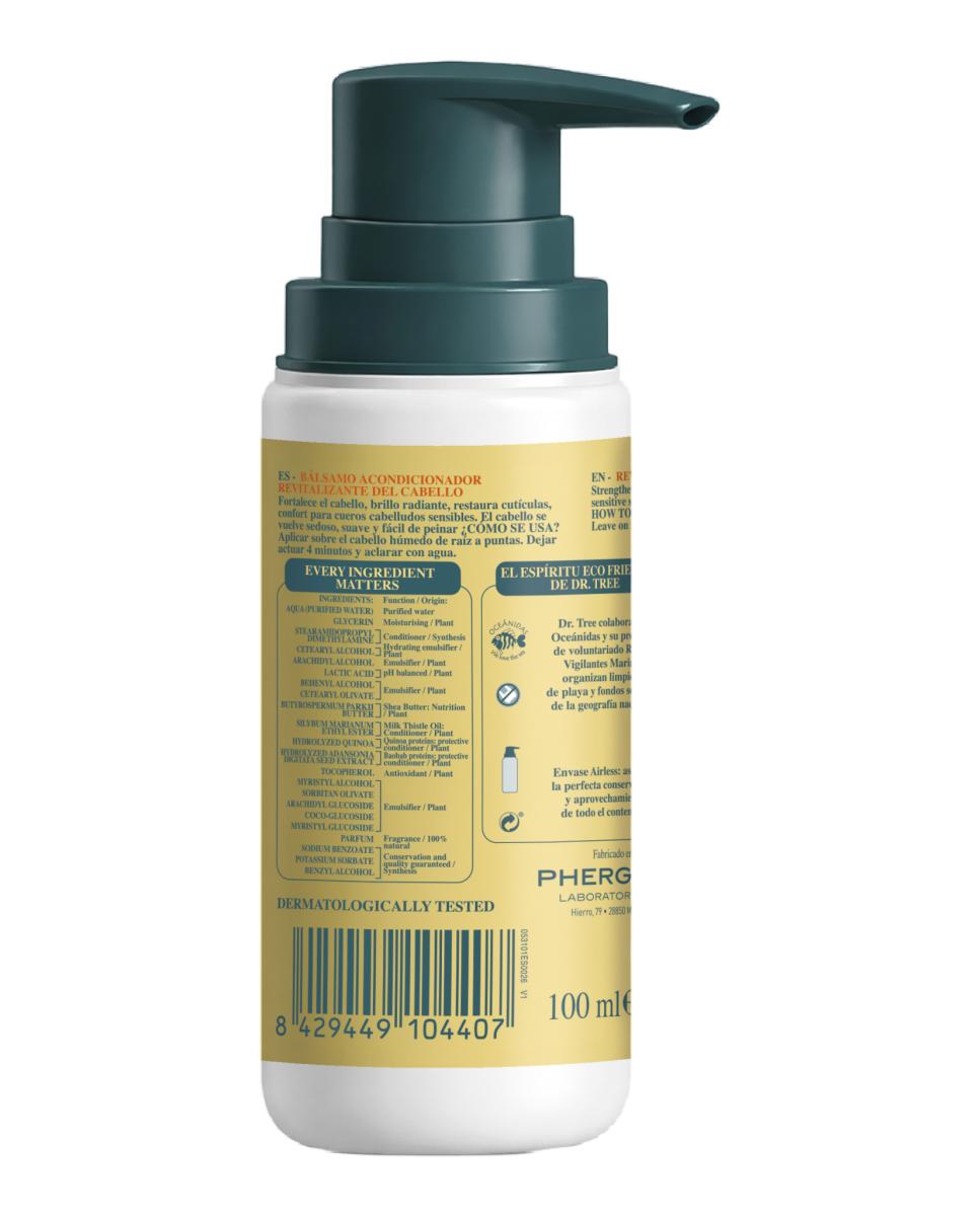 Bálsamo Acondicionador Capilar Natural Cuero Cabelludo Sensible 100Ml Dr. Tree - 100 ml 7
