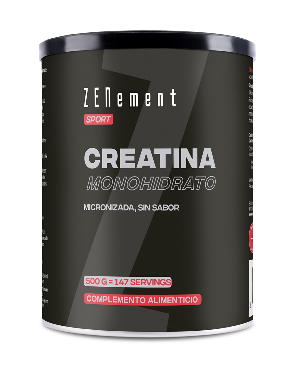 Complemento Alimenticio Creatina Monohidrato, Micronizada, Sin sabor Zenement - 500 g 1