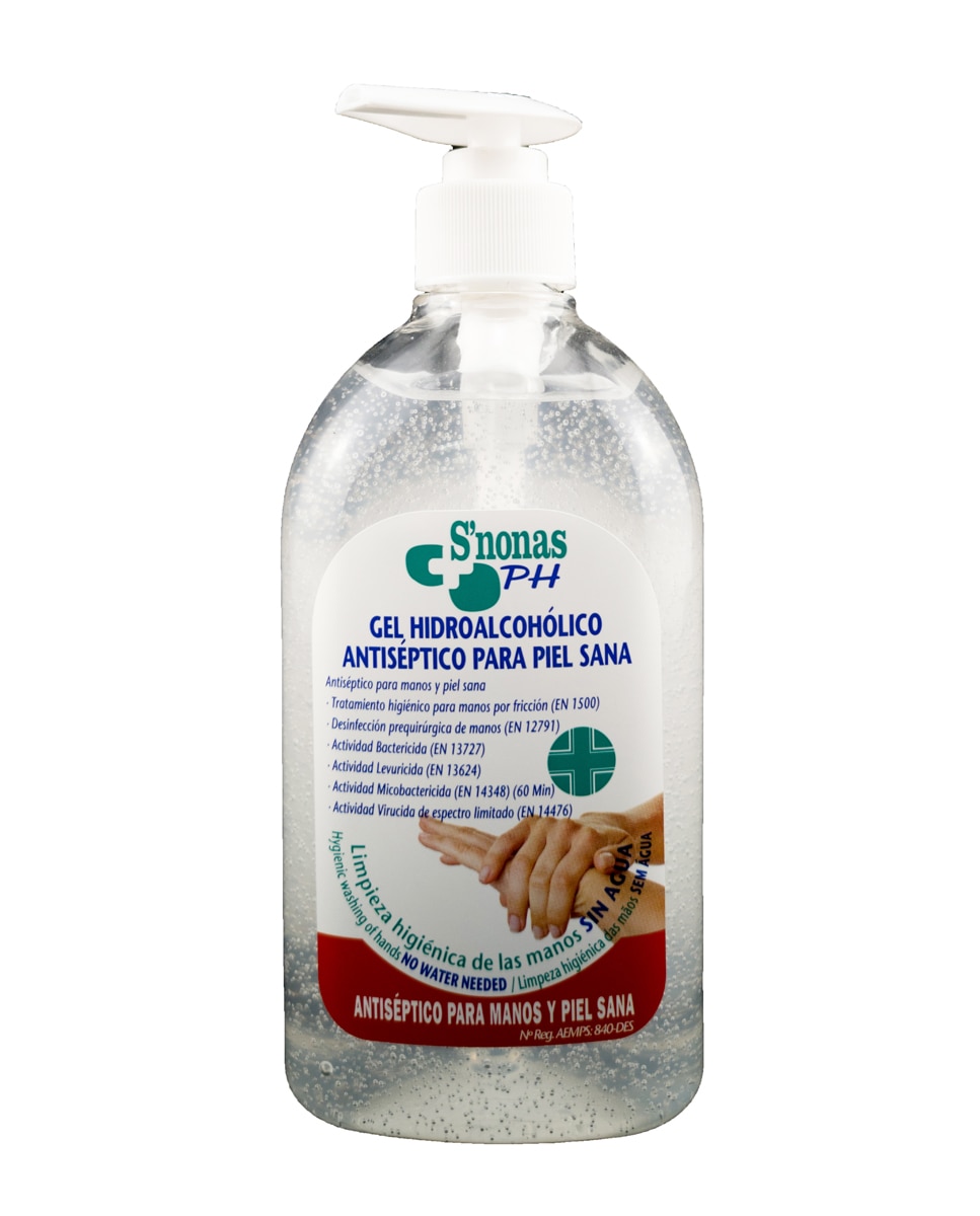 Imagen 0 de Gel Hidroalcoholico Desinfectante 500 ml S´nonas