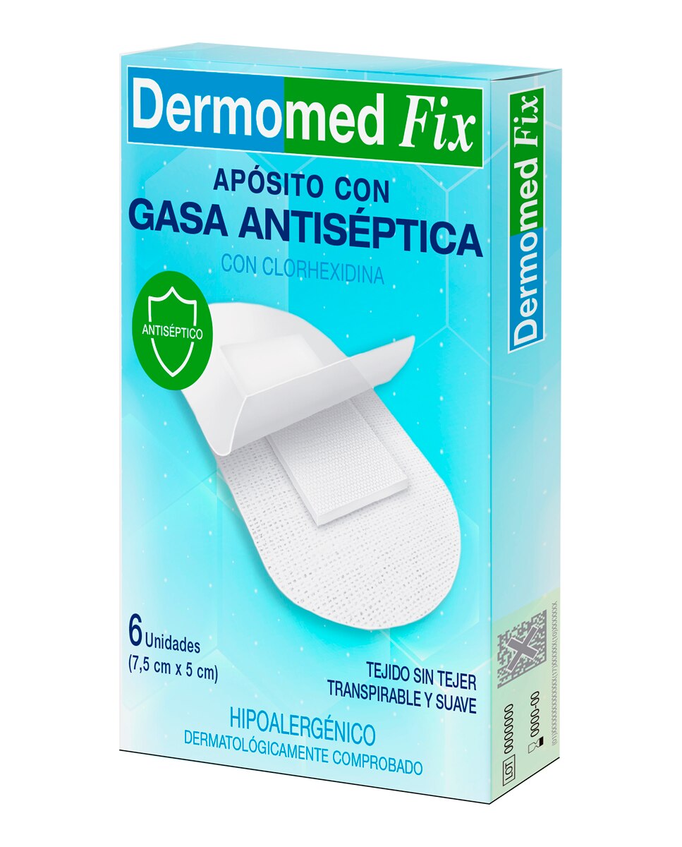 Imagen 0 de Apósito con gasa antiséptica con clorhexidina Dermomed Fix