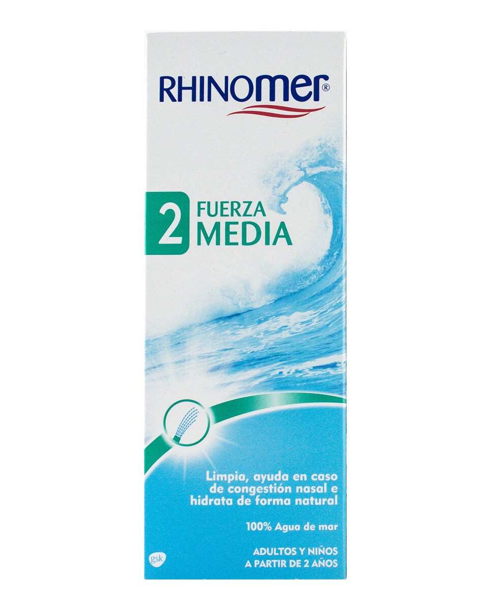 Spray nasal de agua de mar isotónica Fuerza Media F2 135 ml Rhinomer - 135 ml 2