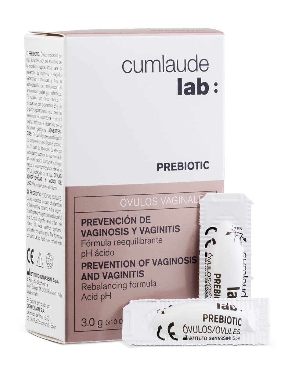 Imagen 0 de 10 Óvulos Vaginales Prebiotic Prevención de vaginosis y vaginitis Cumlaude Lab