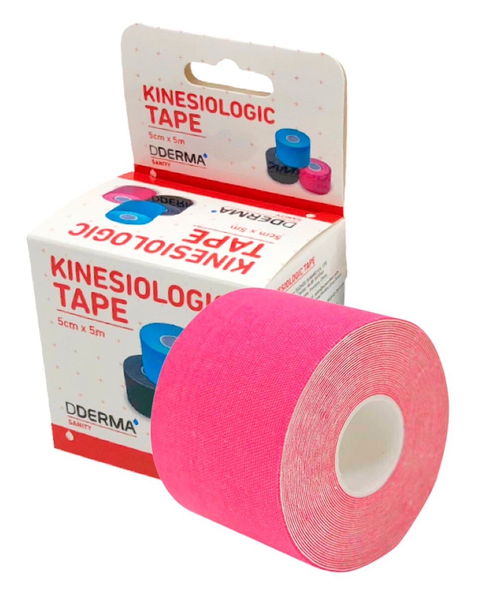 Vendaje Neuromuscular Kinesiologic Tape Rosa Dderma Sanity 1
