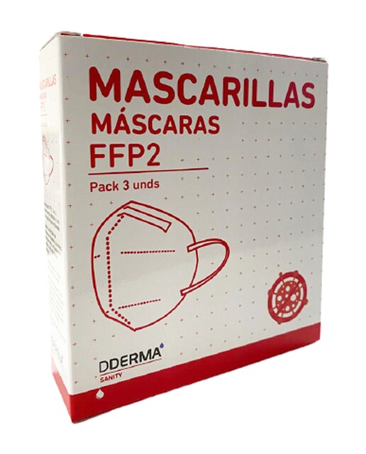 Imagen 0 de Mascarilla FFP2 Adulto  DCPharm (3 unid)