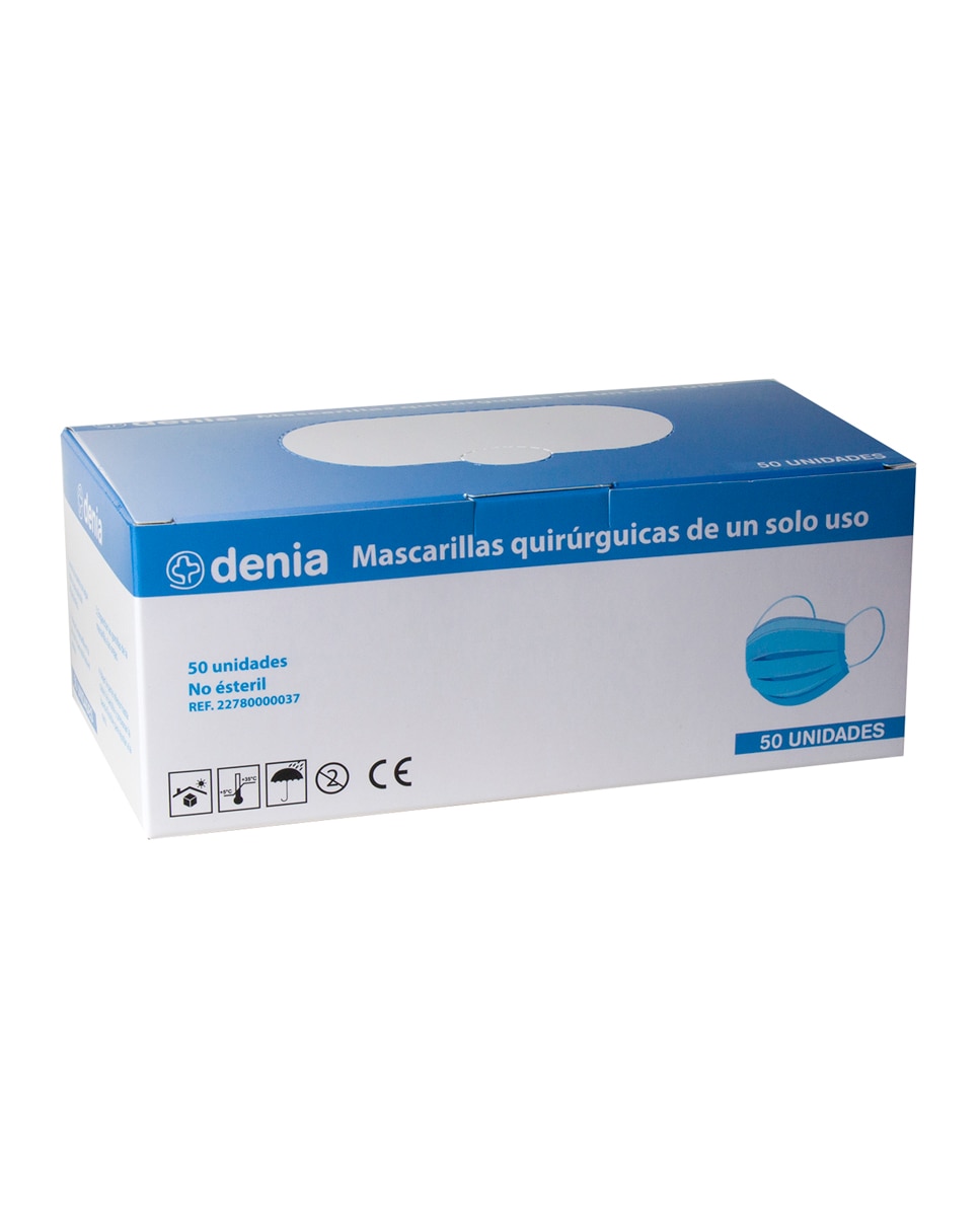 Imagen 4 de Mascarilla Quirúrgica desechable 3 capas Denia (50 unid)