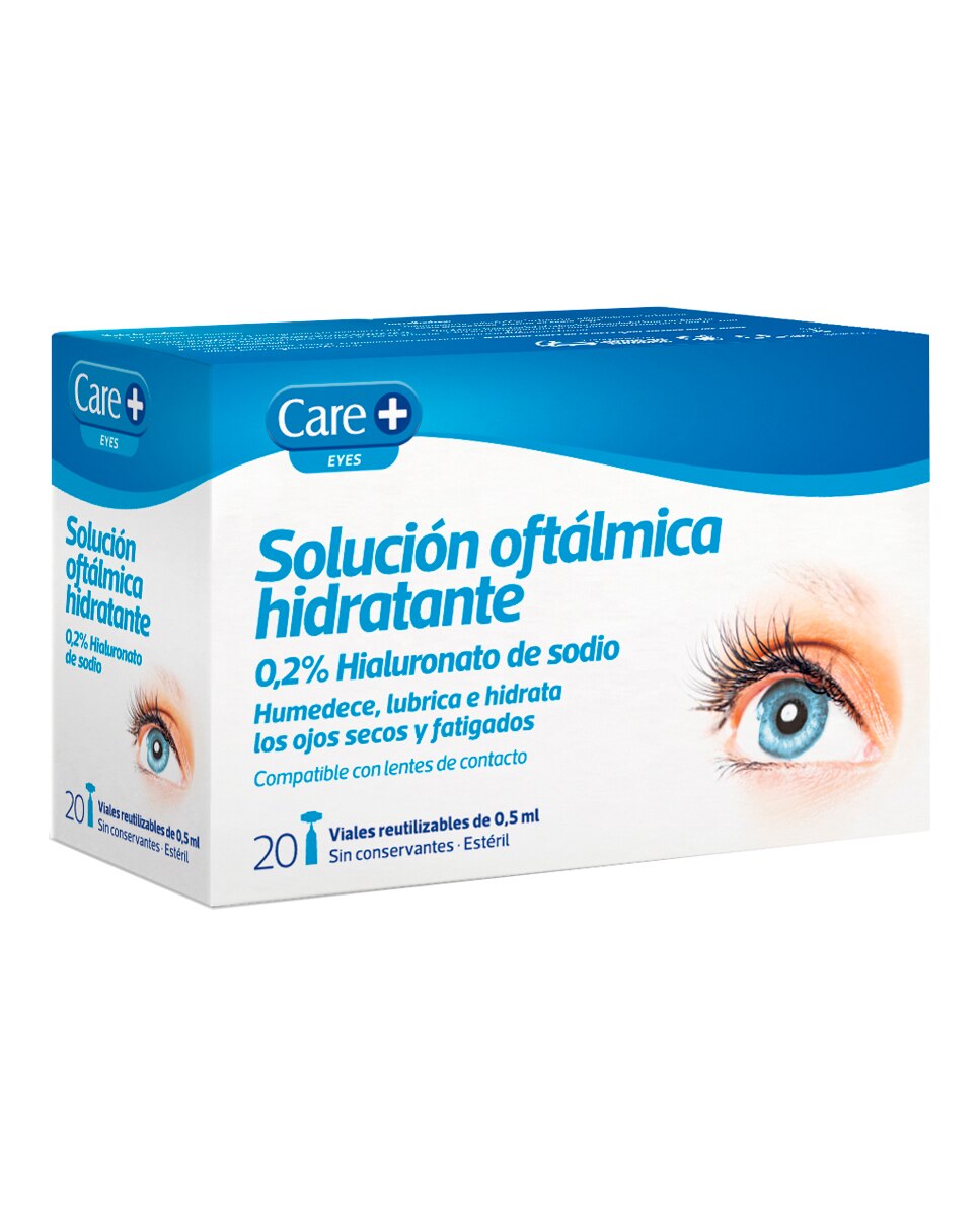 Imagen 0 de 20 Viales Solución Oftámlica Hidratante 0,2% Hialuronato de Sodio Care+