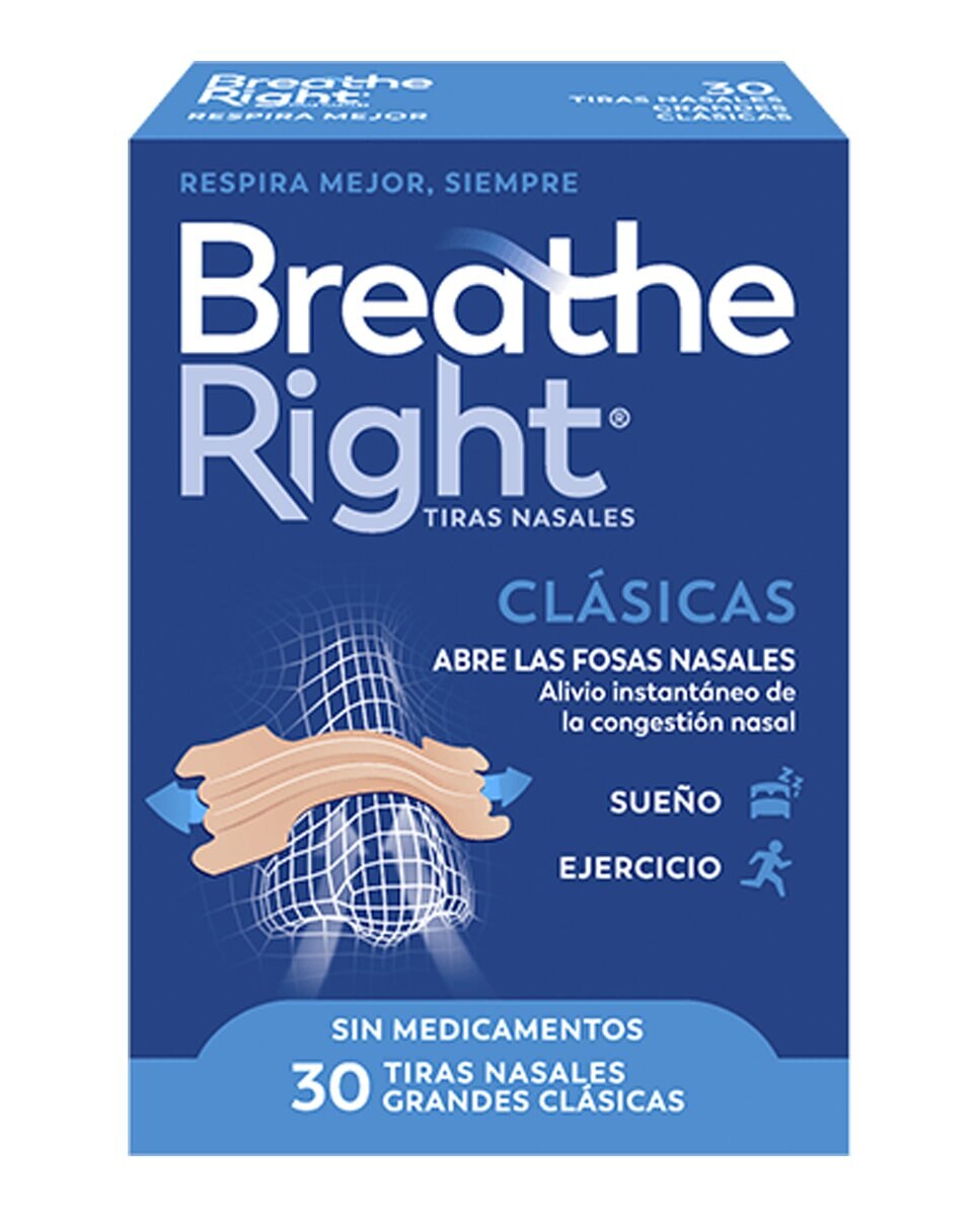 Imagen 0 de 30 Tiras Nasales Clásicas Tamaño grande Breathe Right