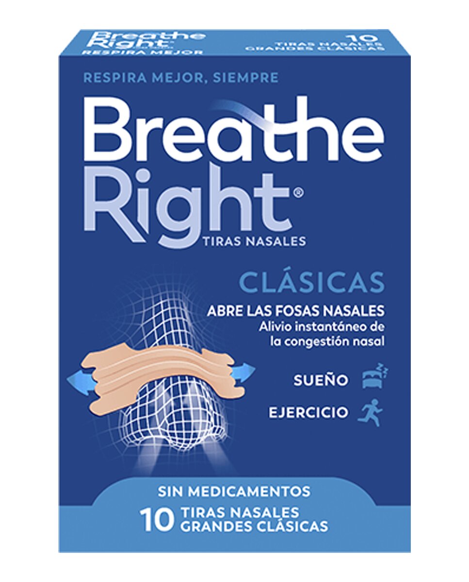 Imagen 0 de 10 Tiras Nasales Clásicas Tamaño grande Breathe Right